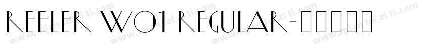 Reeler W01 Regular字体转换